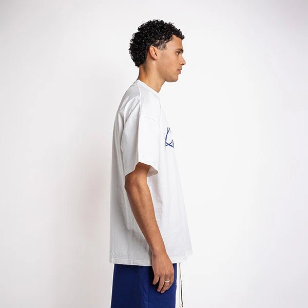 Rheborn Handwritten Logo Tee Navy Blue - - Mentastore
