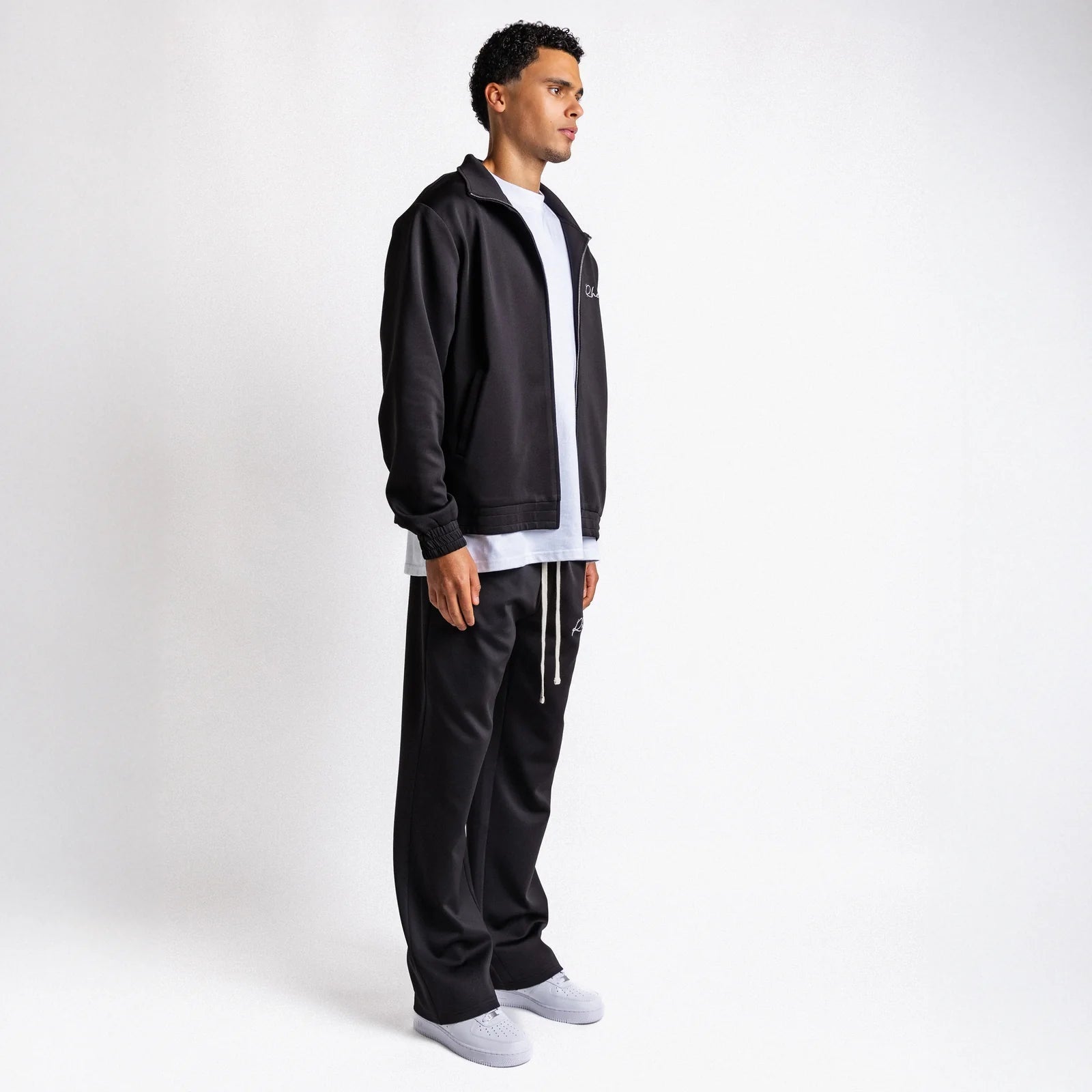 Rheborn Handwritten Logo Tracksuit Black - - Mentastore