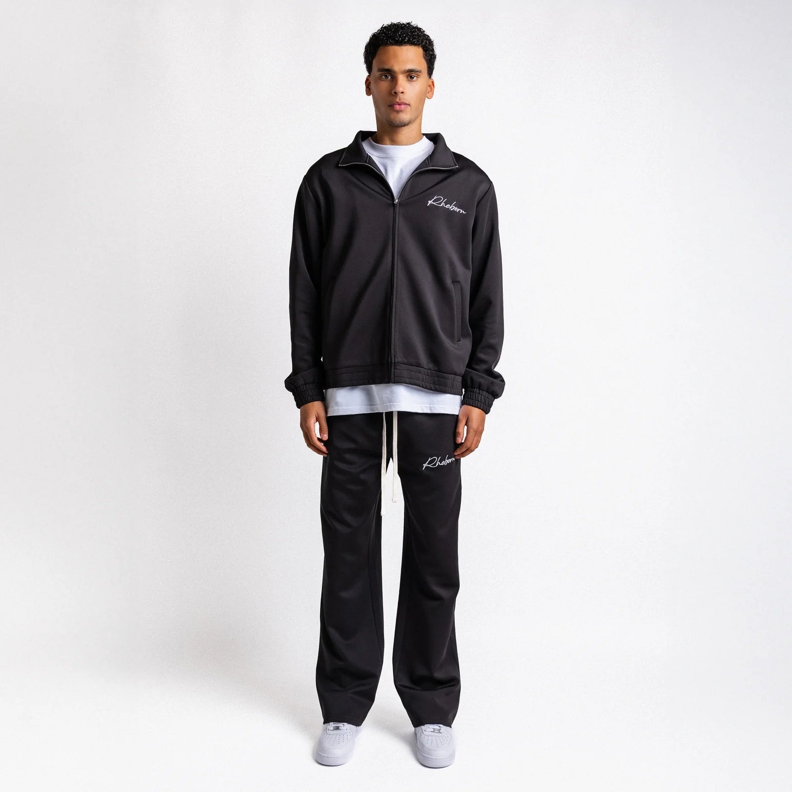 Rheborn Handwritten Logo Tracksuit Black - - Mentastore