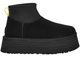 UGG Classic Mini Dipper Boot Black Yellow (Women's) - 1168170-BLK - Mentastore