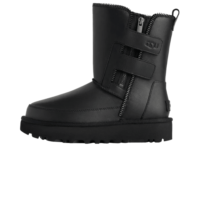 UGG Classic Short Moto Boot Black (Women's) - 1164710-BLK - Mentastore