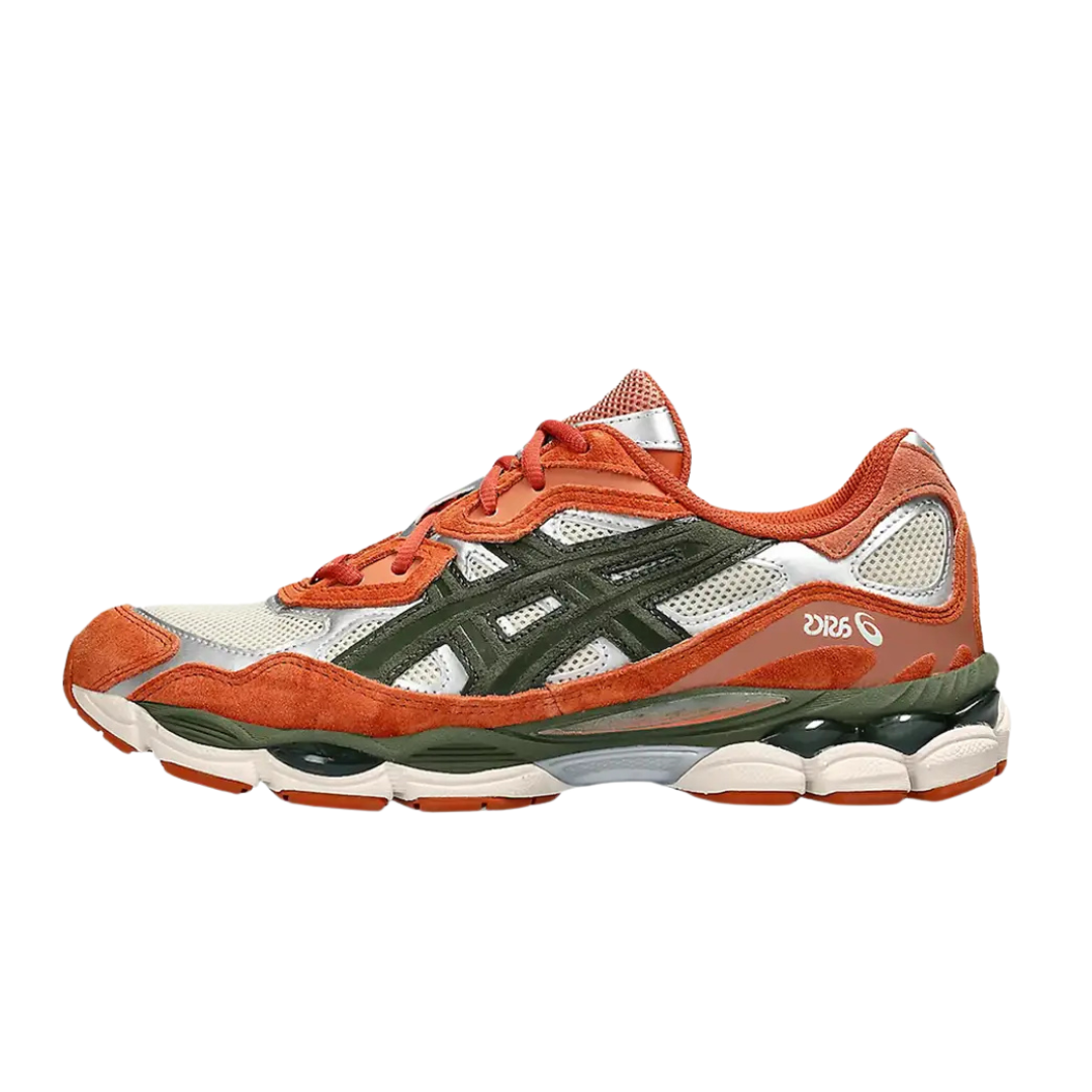 ASICS Gel-NYC Oatmeal Forest Green Orange