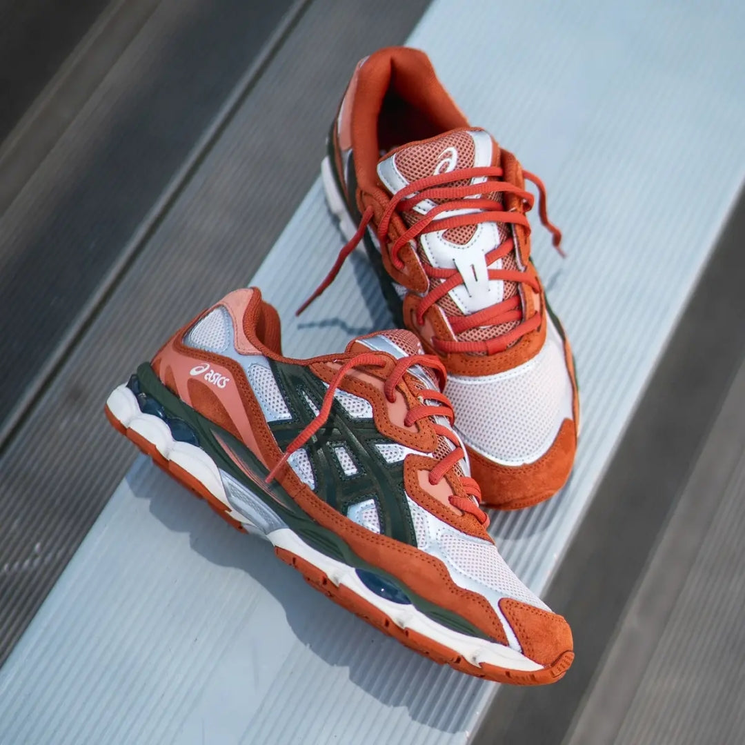 ASICS Gel-NYC Oatmeal Forest Green Orange