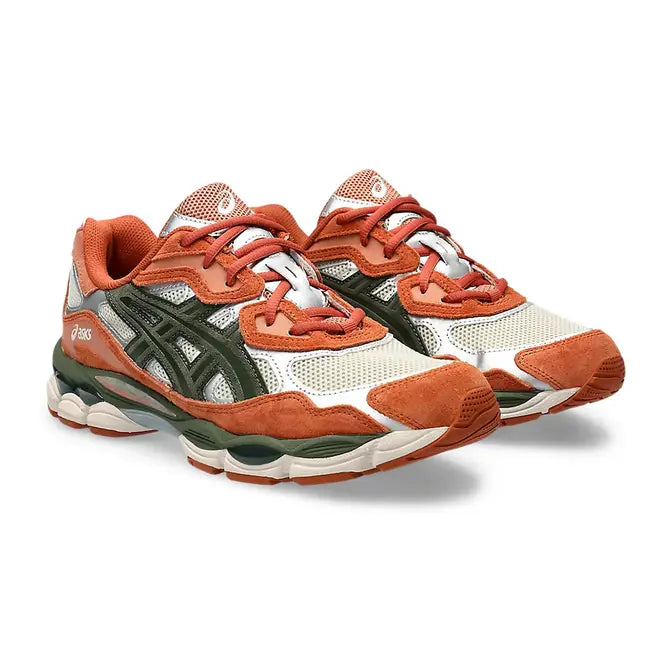 ASICS Gel-NYC Oatmeal Forest Green Orange