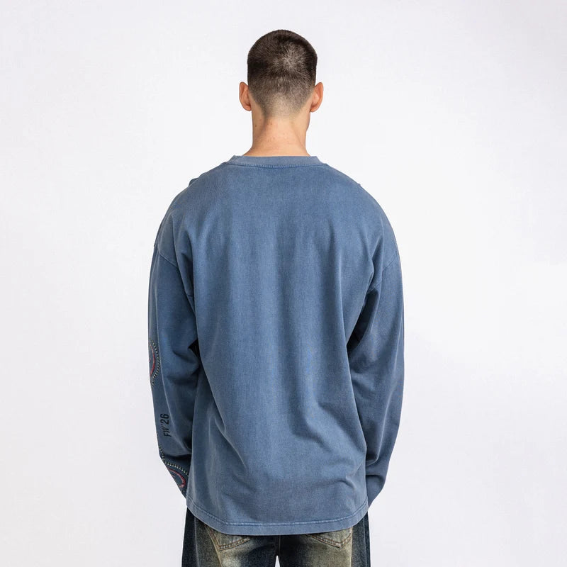 Rheborn Key Logo Longsleeve Vintage Washed Blue