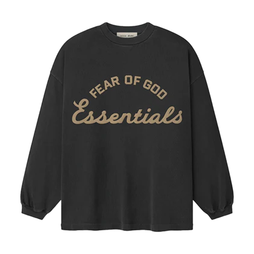 Fear of God Essentials Longsleeve Faded Black Kids