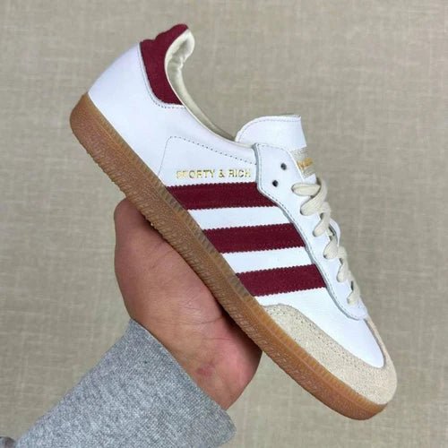 Adidas X Sporty & Rich Samba OG "White Burgundy" - IF5660 - Mentastore