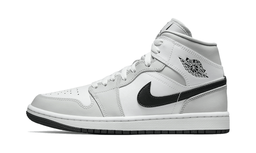 Air Jordan 1 Mid Light Smoke Grey Black (W) - Mentastore