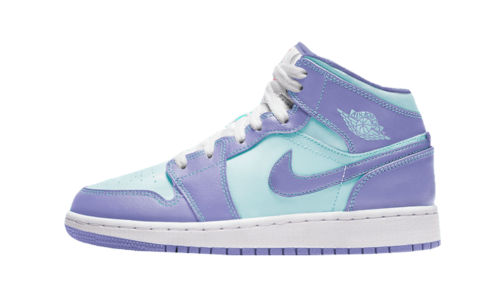 Air Jordan 1 Mid Purple Aqua (GS) - Mentastore