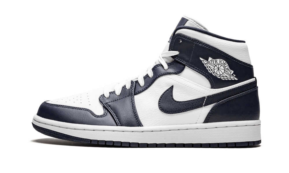 Air Jordan 1 Mid White Metallic Gold Obsidian - Mentastore