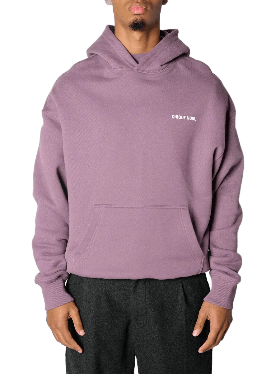 CHIQUE NOIR - BLURRY LOGO HOODIE - PLUM -  - Mentastore