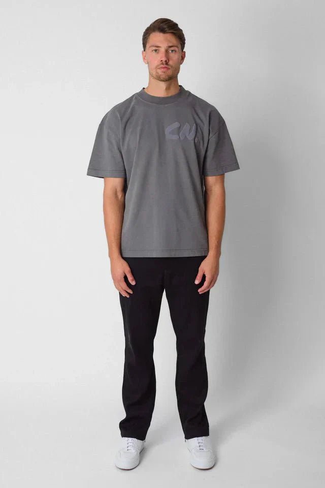 CHIQUE NOIR - CN LOGO TEE - GREY - Mentastore