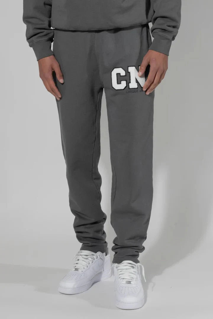 CHIQUE NOIR - CN. PATCH SWEATPANTS - ANTHRACITE - Mentastore -