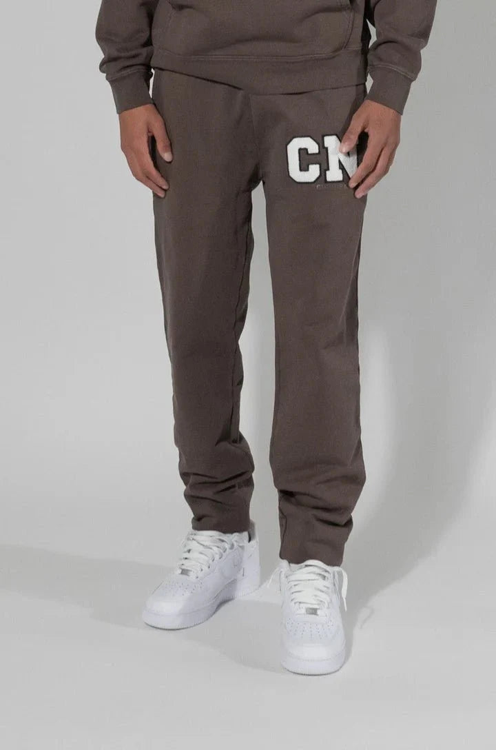 CHIQUE NOIR - CN. PATCH SWEATPANTS - CHOCOLATE - Mentastore -