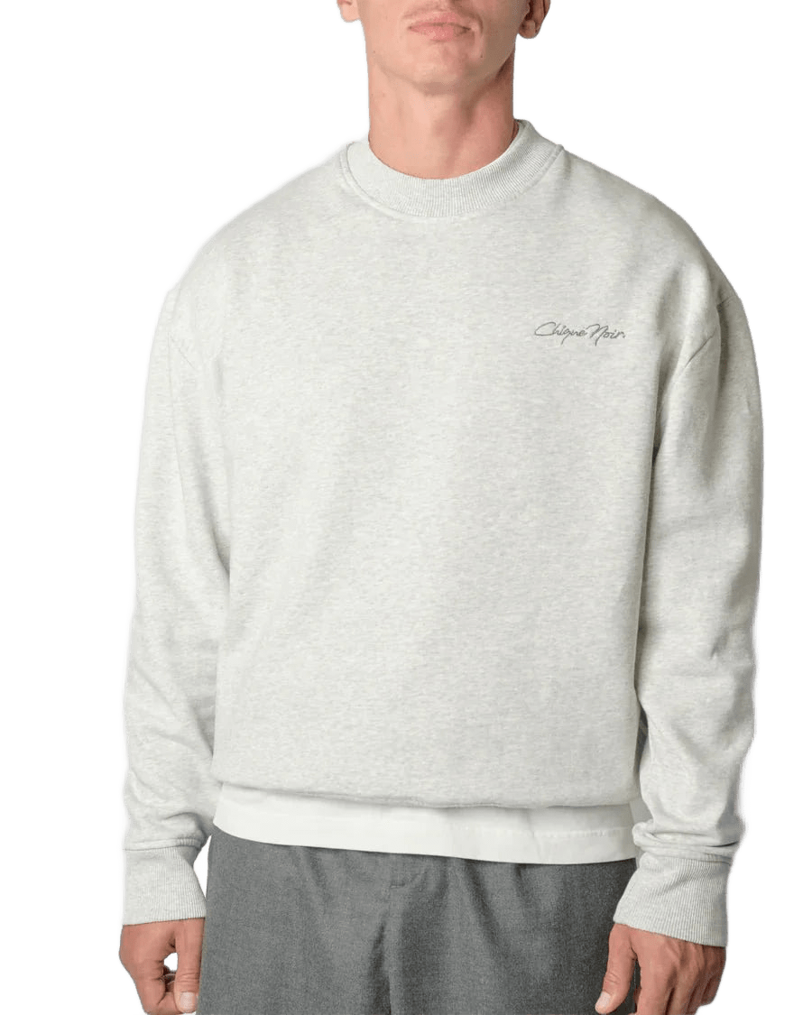 CHIQUE NOIR - CREWNECK - GREY MELANGE -  - Mentastore