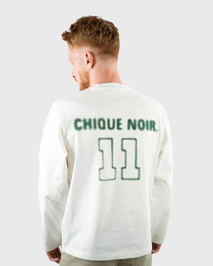 CHIQUE NOIR - ELEVEN LONGSLEEVE VINTAGE WHITE/GREEN -  - Mentastore
