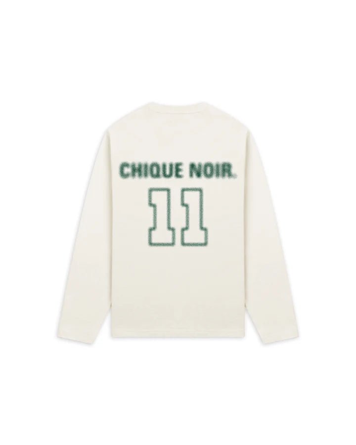 CHIQUE NOIR - ELEVEN LONGSLEEVE VINTAGE WHITE/GREEN -  - Mentastore