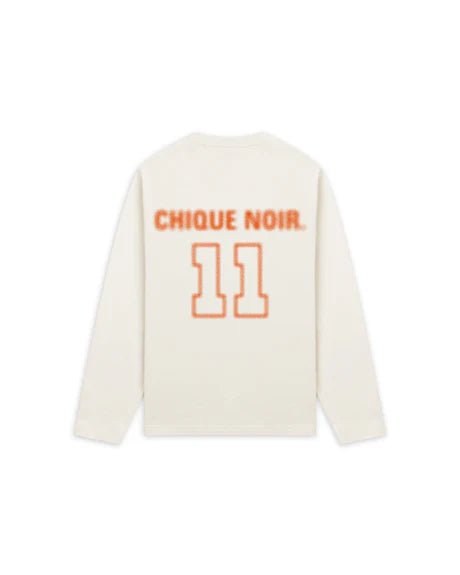 CHIQUE NOIR - ELEVEN LONGSLEEVE VINTAGE WHITE/ORANGE -  - Mentastore