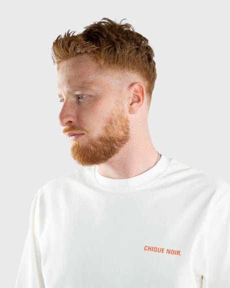 CHIQUE NOIR - ELEVEN LONGSLEEVE VINTAGE WHITE/ORANGE -  - Mentastore