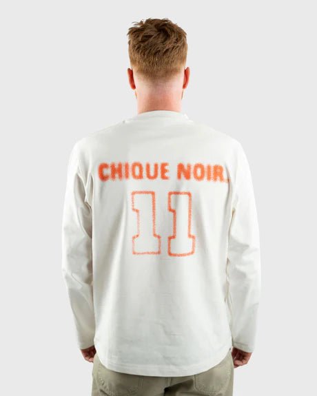 CHIQUE NOIR - ELEVEN LONGSLEEVE VINTAGE WHITE/ORANGE -  - Mentastore