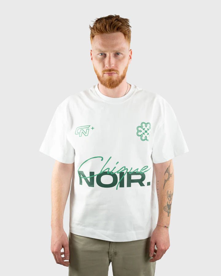 CHIQUE NOIR - GODS TEE WHITE/GREEN -  - Mentastore