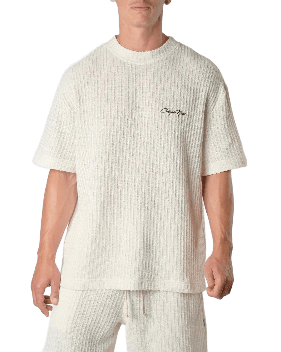 Chique Noir - KNITTED TEE - ECRU -  - Mentastore