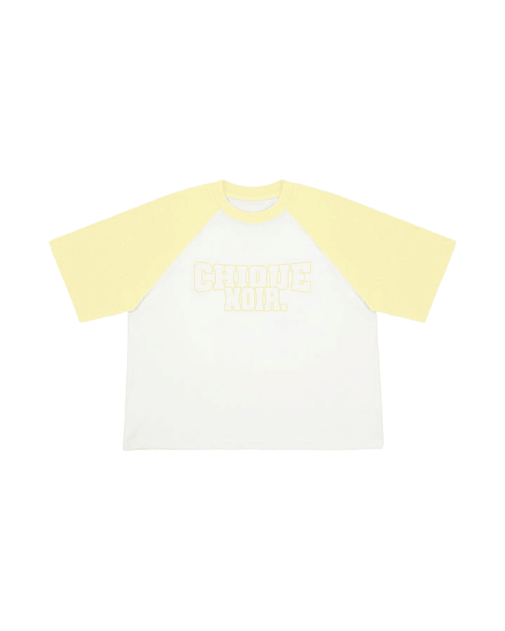 CHIQUE NOIR - TWO TONE TEE | OFF-WHITE/YELLOW -  - Mentastore
