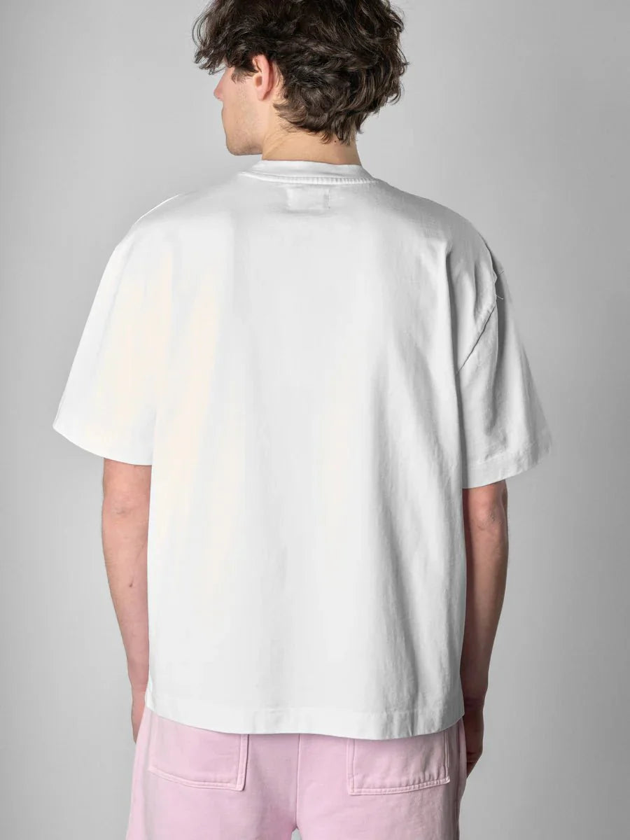 Chique Noir - COLLEGE TEE - WHITE/LILAC SNOW - Mentastore