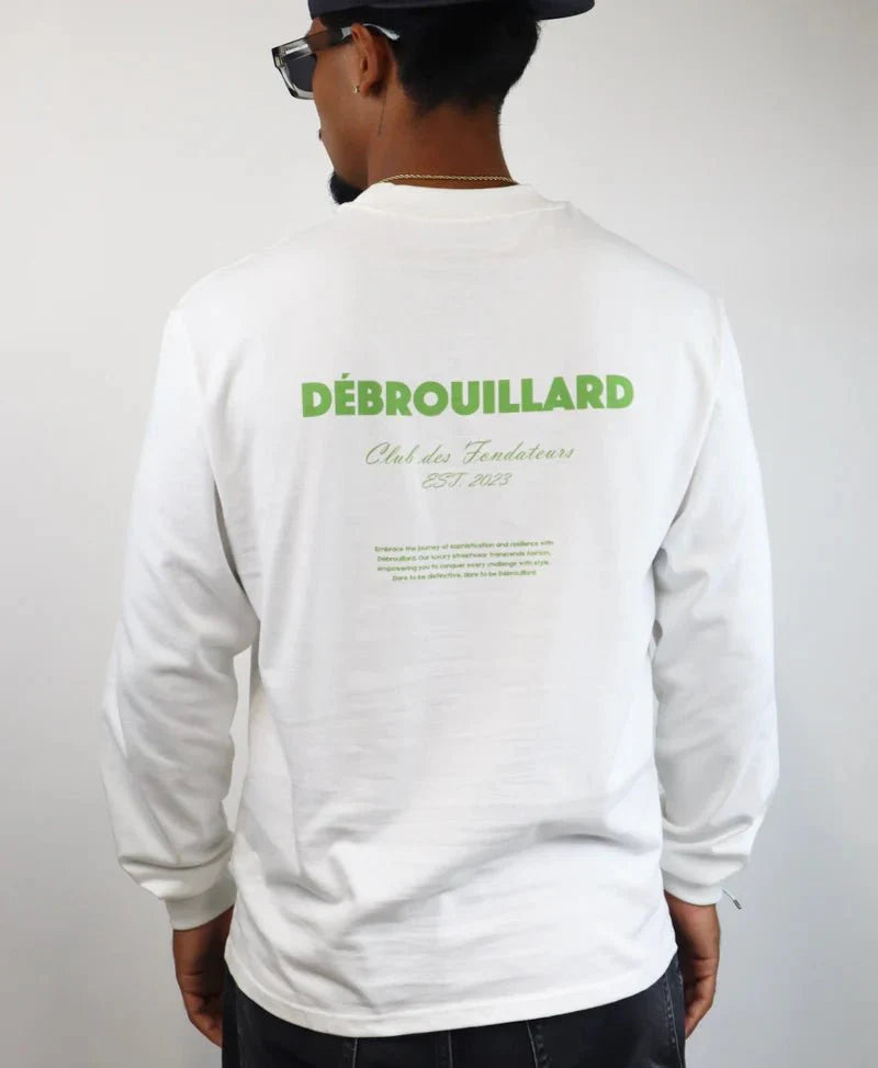 DÉBROUILLARD Club des Fondateurs Longsleeve - Off white - Mentastore