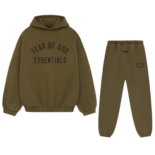 Fear of God Essentials Fleece Olive FW24 Fear of God Essentials Fleece Olive FW24
