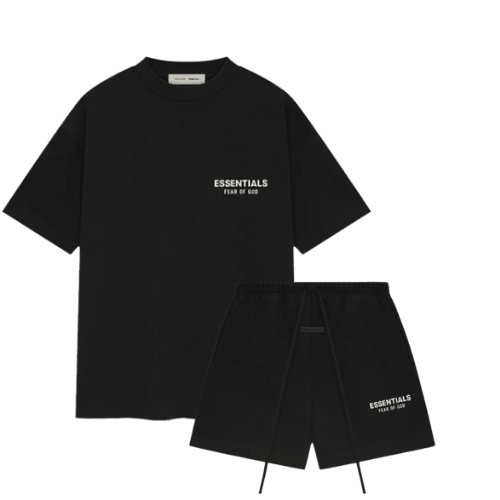 Fear of God Essentials Jet Black Summer Set -  - Mentastore