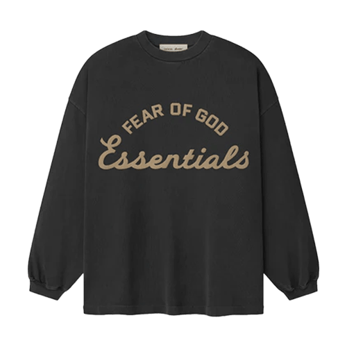 Fear of God Essentials Longsleeve Faded Black Kids -  - Mentastore