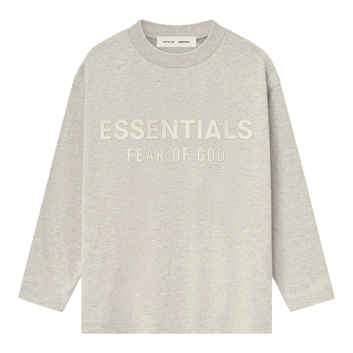Fear of God Essentials Longsleeve Heather Stone Kids -  - Mentastore