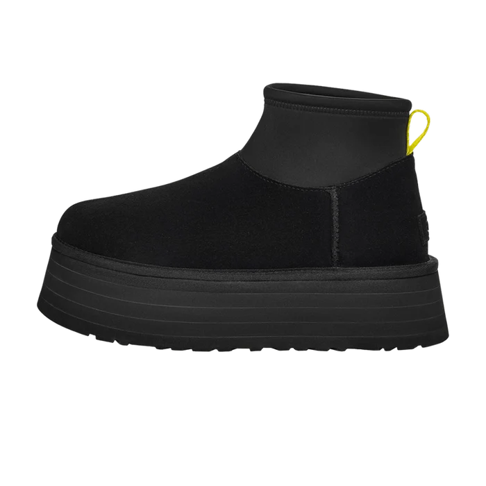 UGG Classic Mini Dipper Boot Black Yellow (Women's)