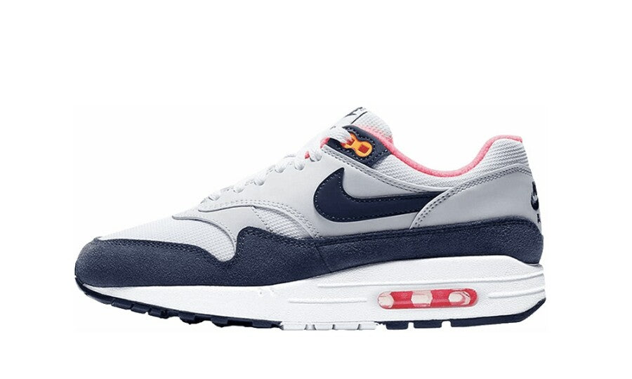 Nike Air Max 1 Pure Platinum Midnight Navy Racer Pink (Women's)