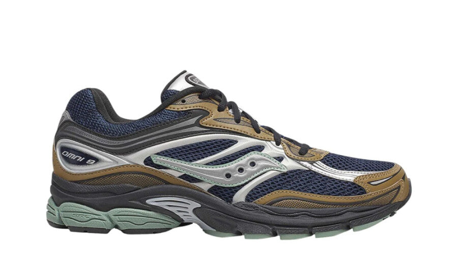 Saucony ProGrid Omni 9 Tomorrow, Meet Yesterday Pack Brown Navy