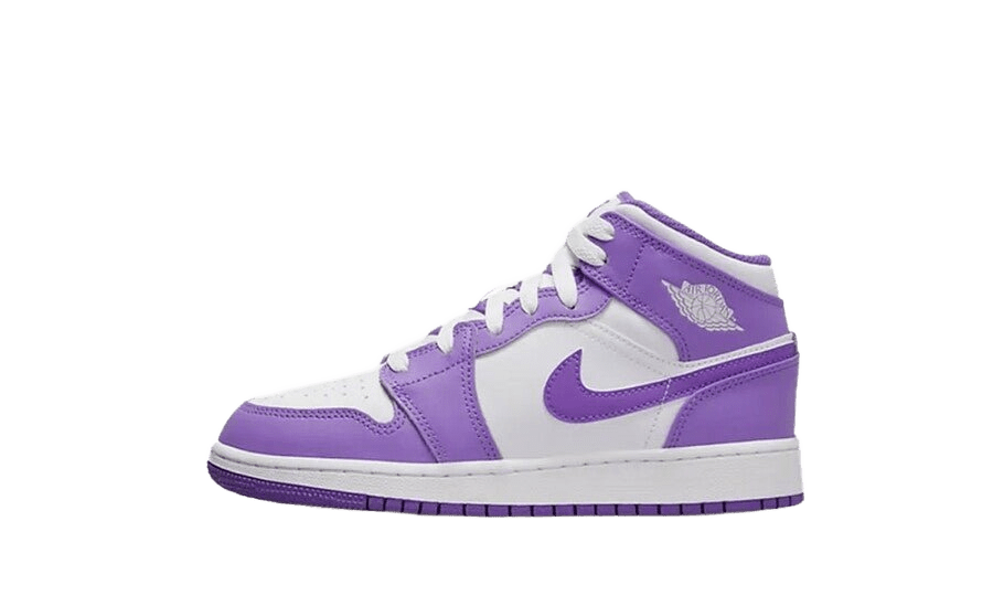 jordan 1 mid purple venom white GS - DQ8423-511 - Mentastore