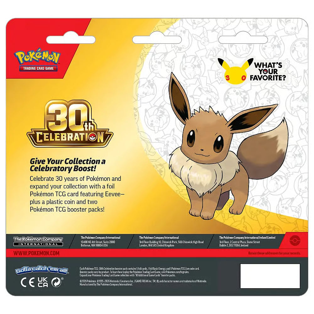 Pokémon 30th Celebration - 2 promo pack (Eevee)