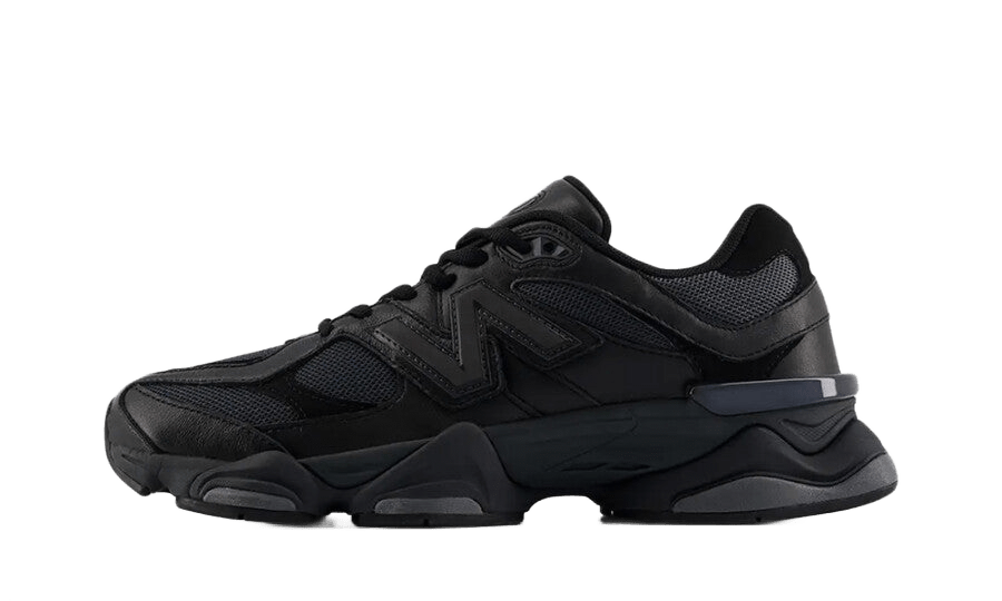 New Balance 9060 'Triple Black Leather' - U9060NRI - Mentastore