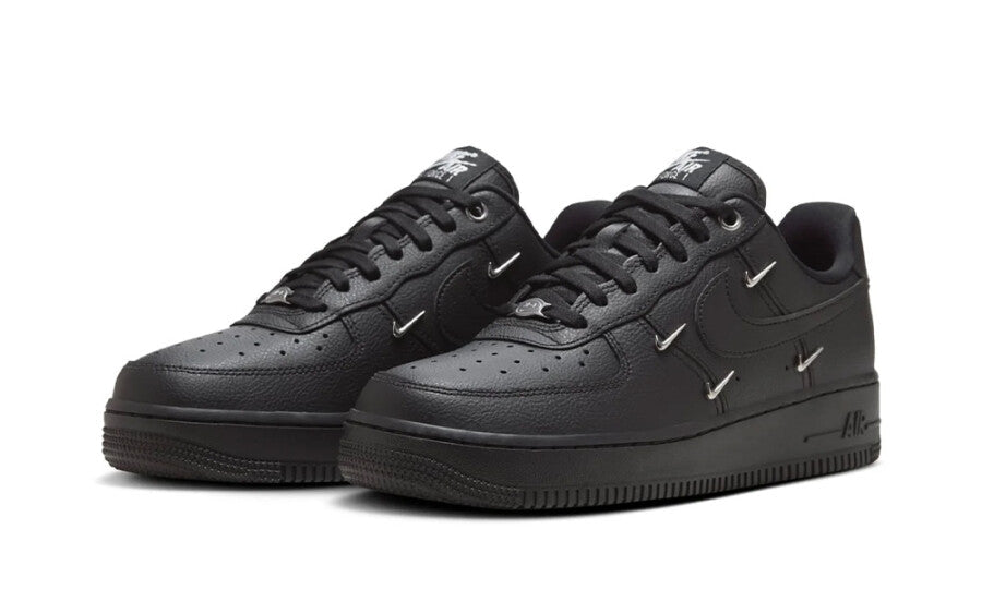 Nike Air Force 1 Low '07 LX Black Silver Mini Swoosh (W) - HQ1180-001 - Mentastore