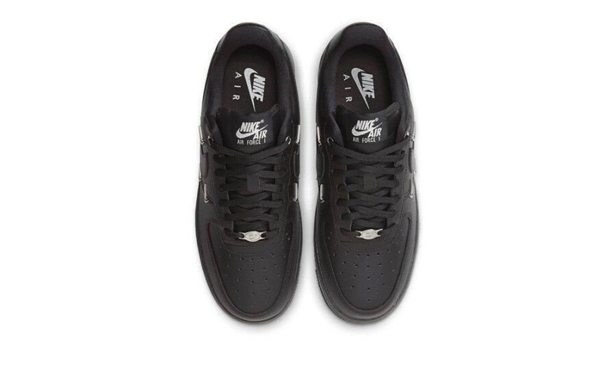 Nike Air Force 1 Low '07 LX Black Silver Mini Swoosh (W) - HQ1180-001 - Mentastore