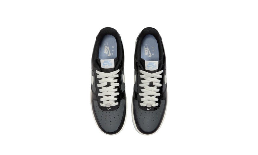 Nike Air Force 1 Low Black Iron Grey Patent - IB7676-001 - Mentastore