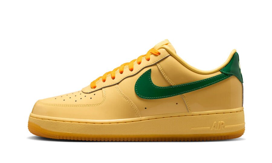 Nike Air Force 1 Low Patent Leather Topaz Gold Pine Green - IO4489-700 - Mentastore