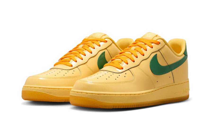 Nike Air Force 1 Low Patent Leather Topaz Gold Pine Green - IO4489-700 - Mentastore