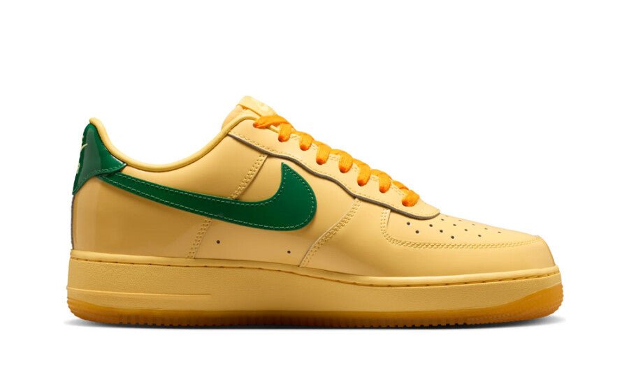 Nike Air Force 1 Low Patent Leather Topaz Gold Pine Green - IO4489-700 - Mentastore