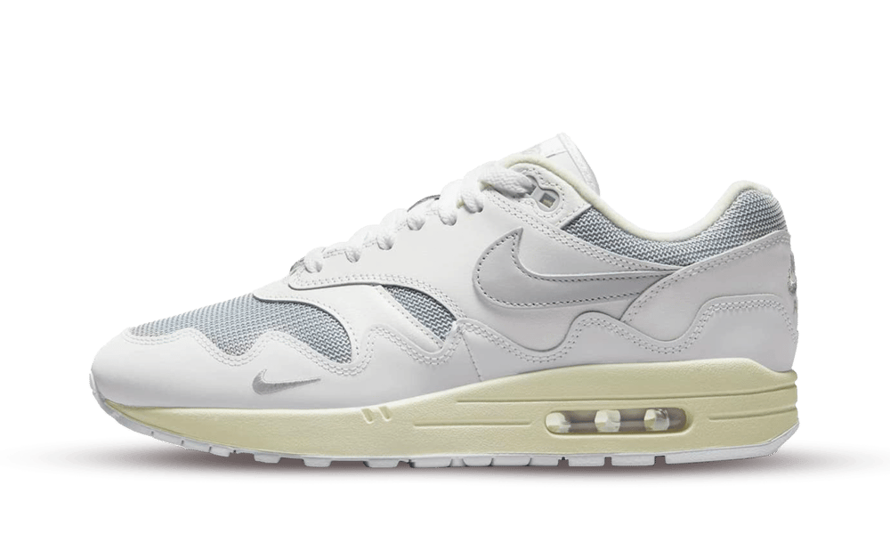 Nike Air Max 1 Patta Waves White Silver - Mentastore