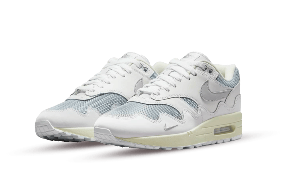 Nike Air Max 1 Patta Waves White Silver - Mentastore