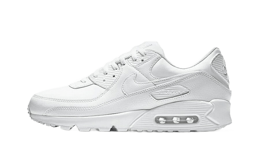 Nike Air Max 90 Leather Triple White - CZ5594-100 - Mentastore
