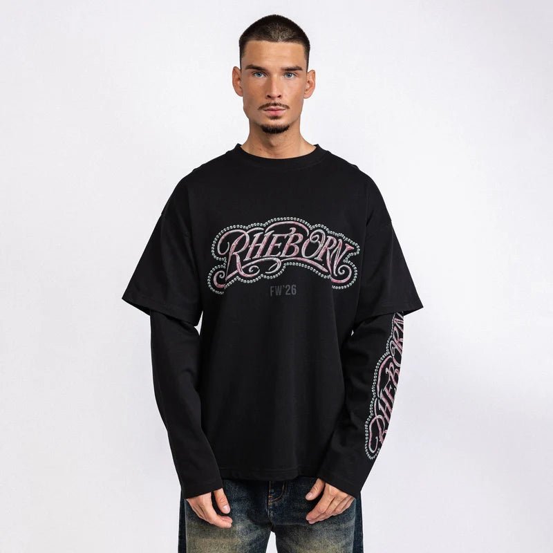 Rheborn Key Logo Double Layer Longsleeve Black -  - Mentastore