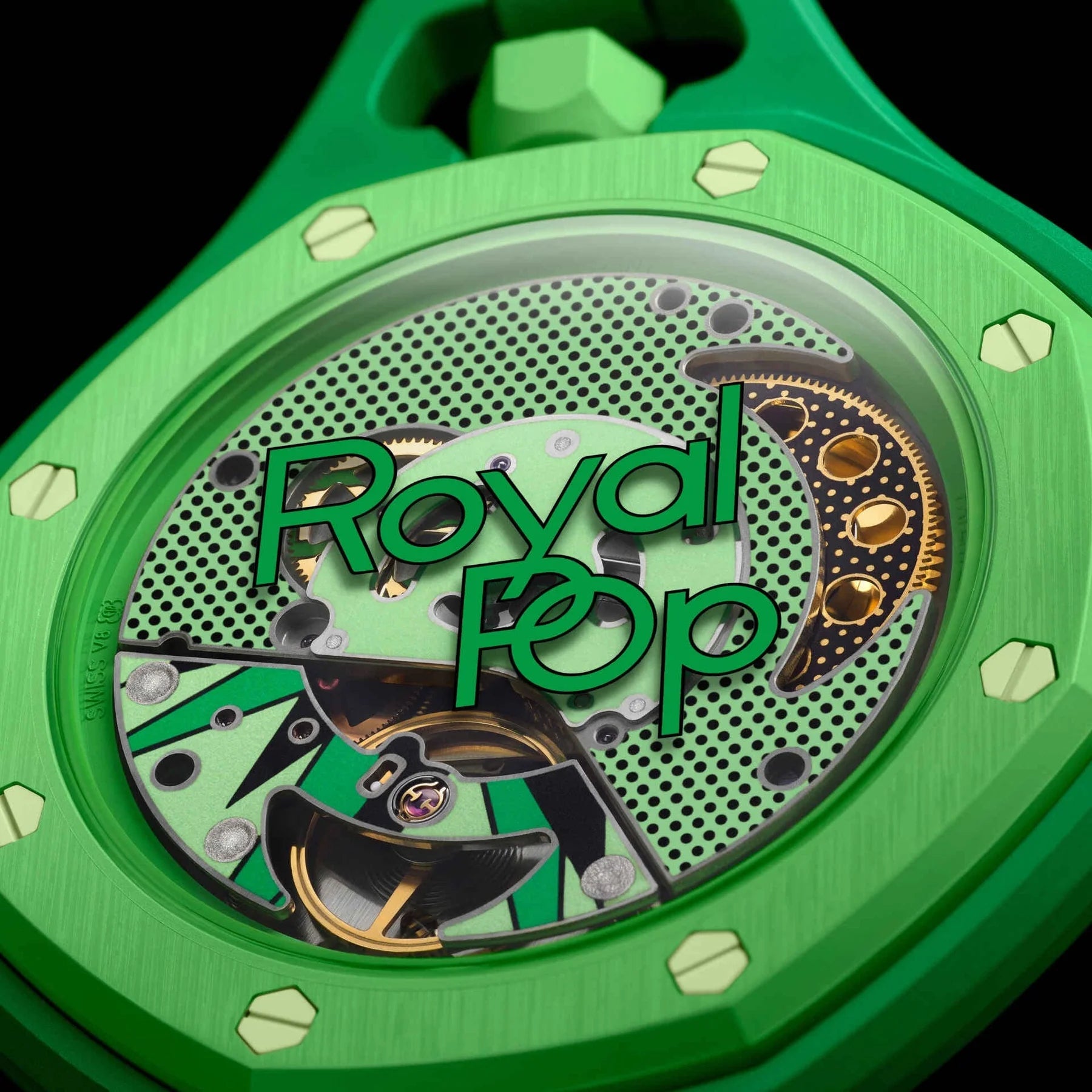 Swatch x Audemars Piguet Bioceramic Royal Pop Green Eight - SSX03G100N - Mentastore